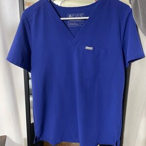 Figs Blue Scrub Top
